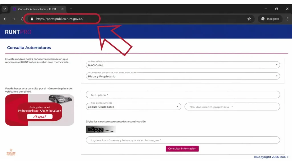 portal oficial del RUNT